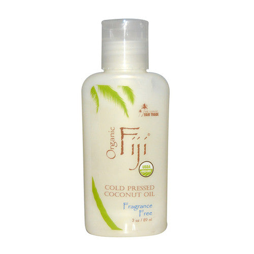 Organic Fiji Cold Pressed Coconut Oil, Fragrance Free - 3 Oz